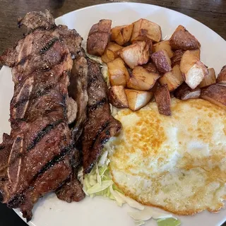 Kalbi (Korean Bone-In BBQ'd Short Ribs) & Eggs