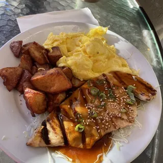 Grilled Teriyaki Chicken & Eggs