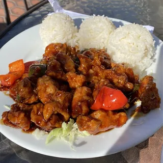 Plumeria Orange Chicken Plate Lunch