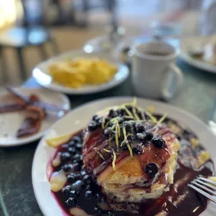 Lemon Blueberry Pancake Breakfast