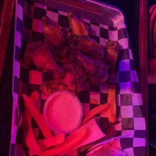 a tray of food