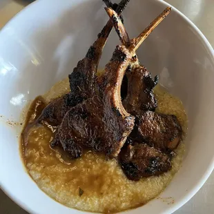 a bowl of food