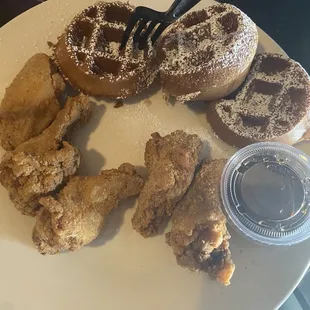 My favorite!! Chicken &amp; Waffles (lemon pepper chicken)