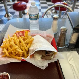 Gyros and fries