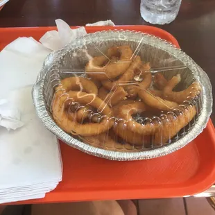 Finally got my onion rings and they were soggy and the onions did not taste fresh.