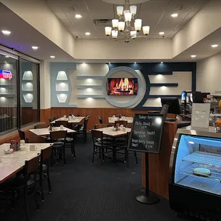 the interior of the restaurant