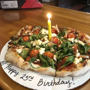 Birthday pizza