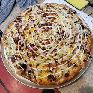 Chicken Bacon Ranch Pizza
