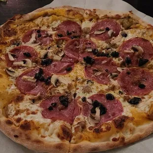 a pepperoni pizza
