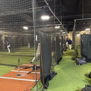 10 Batting cages , cathedral High School Varsity Baseball team training