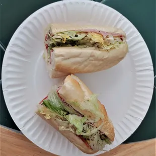 This is the Hero Sub without vinegar.  Photo taken July 3, 2021.