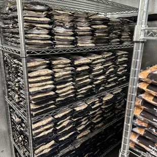 a rack of baked goods
