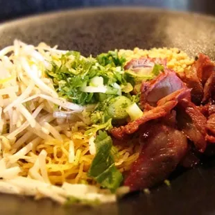 Egg noodles with BBQ Pork