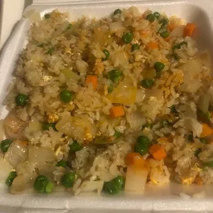 Onions with fried rice