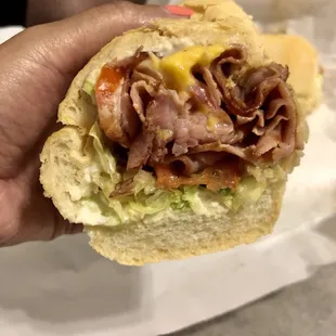 hot ham and cheese poboy!