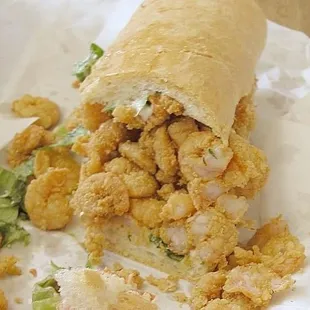 Shrimp Poboy sandwich