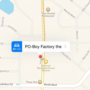 location of po - boy factory