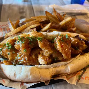Bang Bang Chicken and Shrimp Poboy