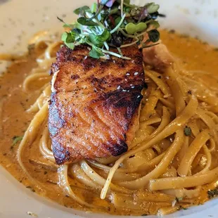 Cajun salmon Alfredo