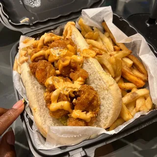 shrimp yardie po boy