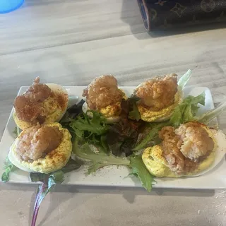 50 Devil Eggs ( You can add fried shrimp, Grilled Shrimp or Bacon extra charge)