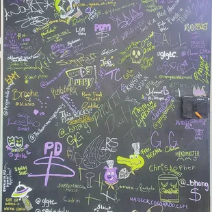  blackboard with writing on it