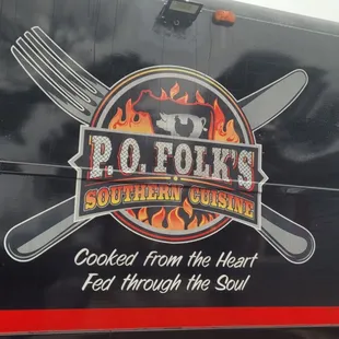 the logo on the side of the truck