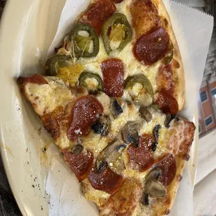Stuffed Pepperoni &amp; Jalapenos Sliced Pizza