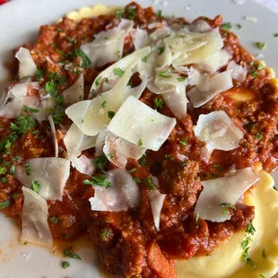 Ravioli with Red Meat Sauce