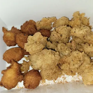 Shrimp and hush puppies