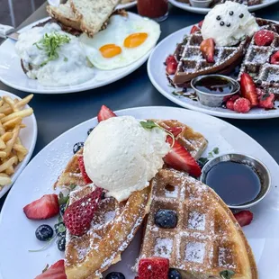 food, waffles