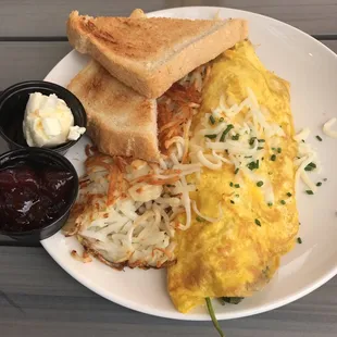 Chorizo and spinach omelette