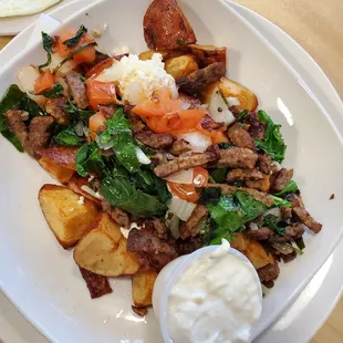 Greek Bowl is absolutely outstanding! It comes with Eggs and Toast, I ordered in the side.