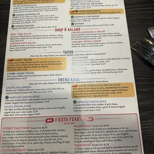 Menu - front