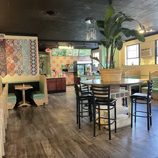 the dining area of a restaurant