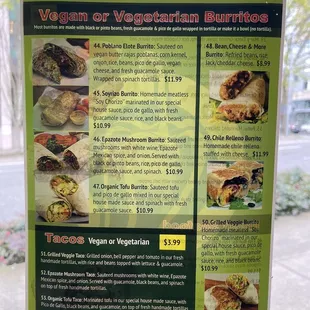 They have great vegan/vegetarian options