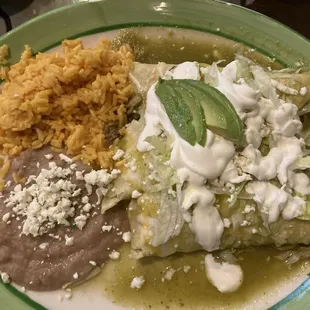 Chicken Enchiladas with green sauce