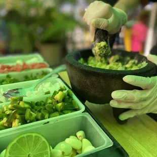 a person preparing food