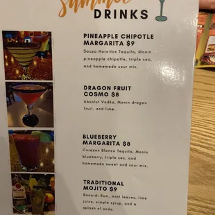 Summer drink specials