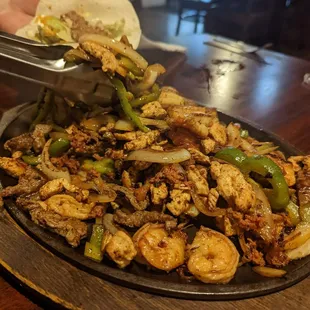 Combo steak and chicken fajita's for 2