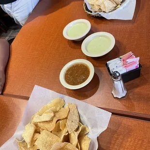 Complimentary tortilla Chips and Salsa