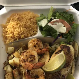 Grilled Tilapia and Shrimp