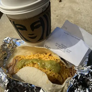 Bean&amp;Bean &amp; Cheese Taco