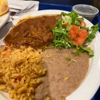 Carne Guisada Plate Lunch