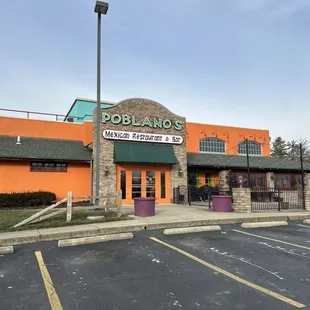 the front of the building