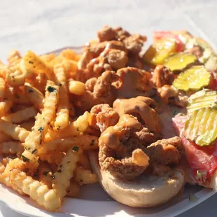 Chicken Po&apos;Pboy w/Seasoned Garlic Fries