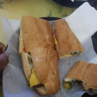 Hot sausage and jalapeños