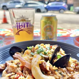 Seafood Jambalaya $26, Abita Jockamo $8 + tax &amp; tip ~$44