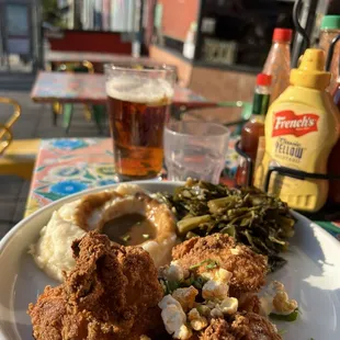 Chicken combo plate!