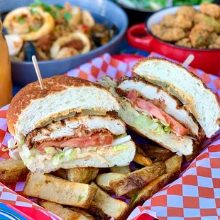 Chicken Poboy Sandwich with Fresh Cut Fries  Photo: @Martiwantsmore